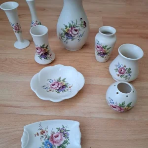 Vintage English Axe Vale Pottery Vases and Dishes