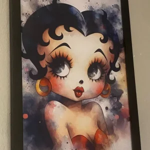 Betty Boop Pictures x 10 in A4 box frames