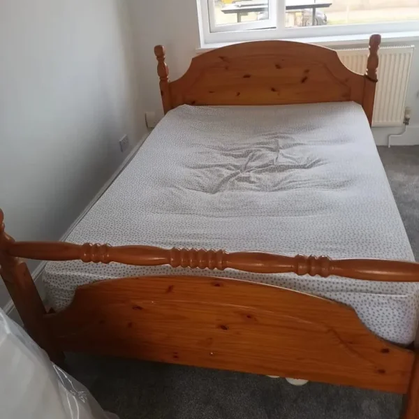 Double bed and mattress