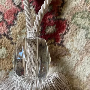 Dove Grey Glass Curtain Tie Backs Laura Ashley - Image 2