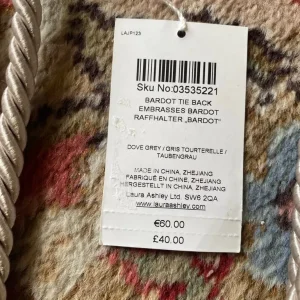 Dove Grey Glass Curtain Tie Backs Laura Ashley - Image 4