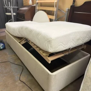 Beige Fabric Single Bed - Image 7