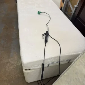Beige Fabric Single Bed