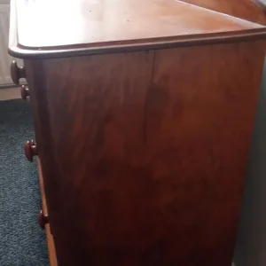 Antique Pine chest of drawers with original knobs - Image 3