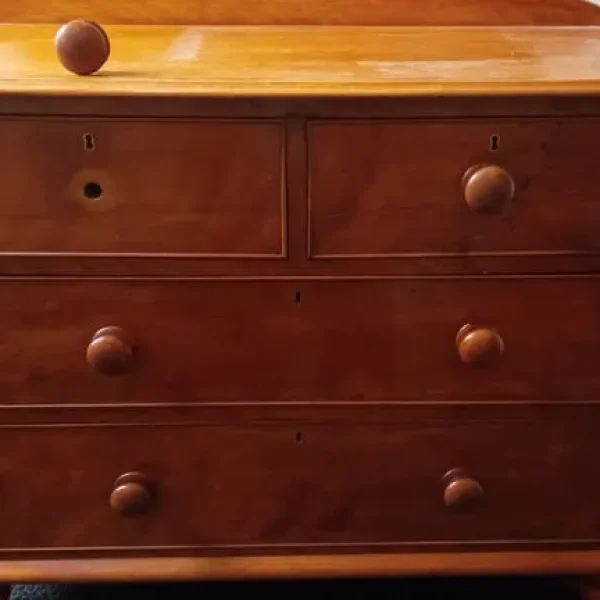 Antique Pine chest of drawers with original knobs