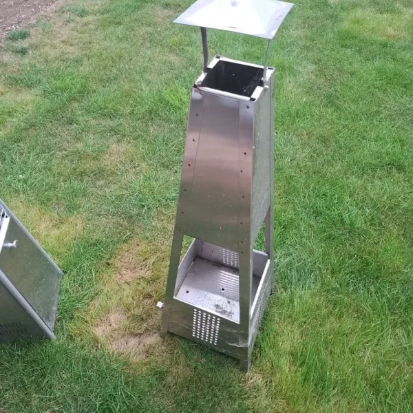 Small woodfired patio heater