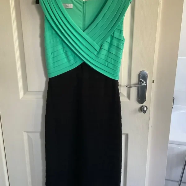 Black/Mint Tia Cocktail Dress