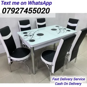 Dining table with 6 chairs and 4 extra chairs - Image 2