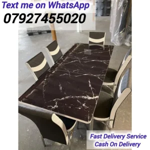 Dining table with 6 chairs and 4 extra chairs - Image 3