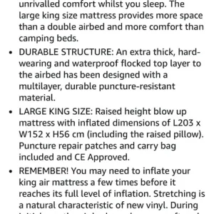 Active Era Elevated King Size Air Bed - NEW - Image 5