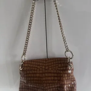 Russell & Bromley Sensor Chain Shoulder Bag in Brown Croc Leather - Image 6