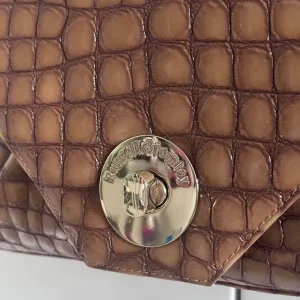 Russell & Bromley Sensor Chain Shoulder Bag in Brown Croc Leather - Image 7