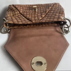 Russell & Bromley Sensor Chain Shoulder Bag in Brown Croc Leather - Image 8