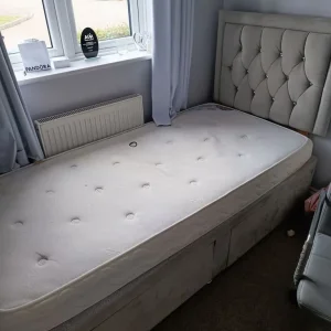 Single bed with storage and mattress - Image 2