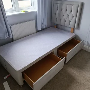 Single bed with storage and mattress