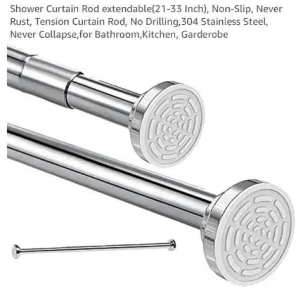 Extending shower curtain pole