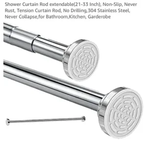 Extending shower curtain pole