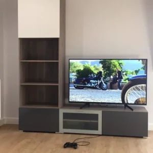 John Lewis Living Room TV Unit with Modern Wall Cabinet