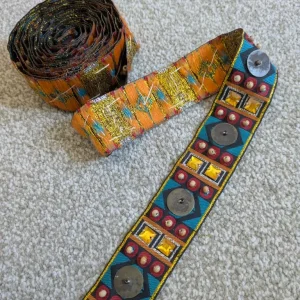 Roll of bead and stone embroidery ribbon - Image 2