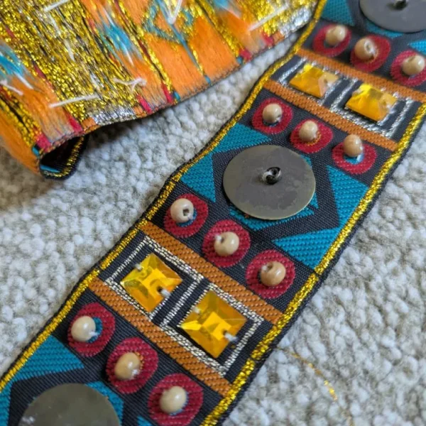 Roll of bead and stone embroidery ribbon