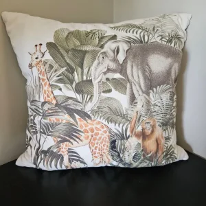 Jungle print cushion 45 x 45cm. VGC