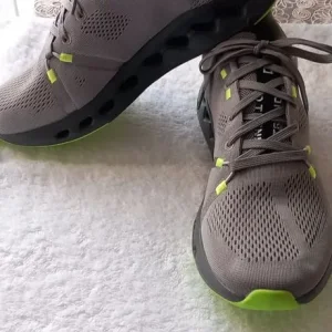 Gents DQ Trainers Size 9½ Grey with Fluorescent Trim and soles - Image 6