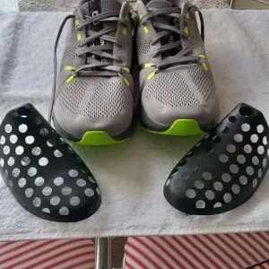 Gents DQ Trainers Size 9½ Grey with Fluorescent Trim and soles