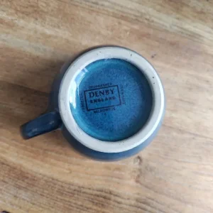 Denby tea set – 6 cups, saucers, side plates, milk jug and sugar bowl - Image 6