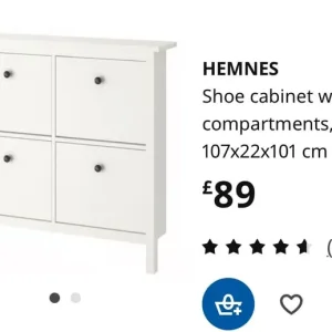 IKEA HEMNES Shoe Storage Unit - Image 4