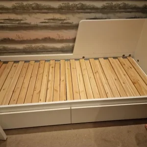 IKEA Kids Bed with 2 Mattresses and 2 Storage Drawers - Image 2