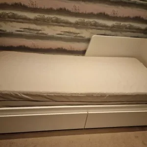 IKEA Kids Bed with 2 Mattresses and 2 Storage Drawers - Image 6