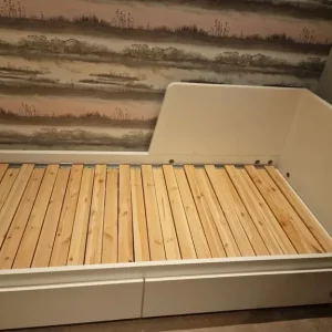 IKEA Kids Bed with 2 Mattresses and 2 Storage Drawers