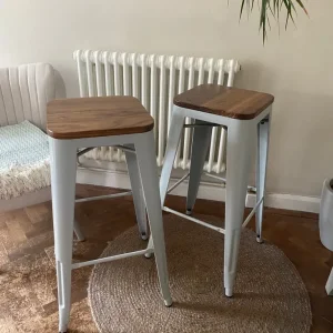 Tolix bar stools x2