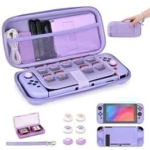 Younik Switch Case with Purple Accessories Bundle