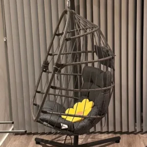 Rattan Hanging Egg Chair Hammock with Rotatable Cushions - Image 2