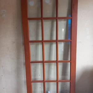 2 Solid wood and glazed interior doors
