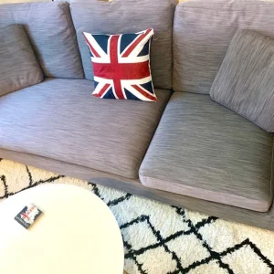 Oslo sofa with UK flag pillow