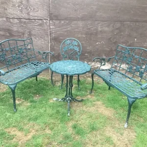 Cast aluminium garden set nova