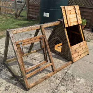 Carpenter made chicken coop and rabbit house with run - Image 3