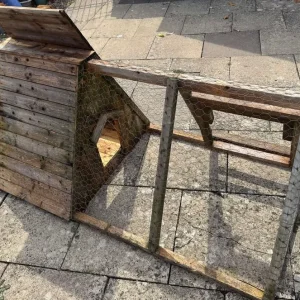 Carpenter made chicken coop and rabbit house with run - Image 4