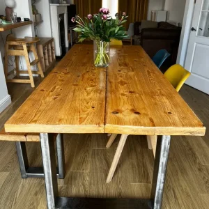 Dining table and bench (industrial style) - Image 8