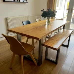 Dining table and bench (industrial style)