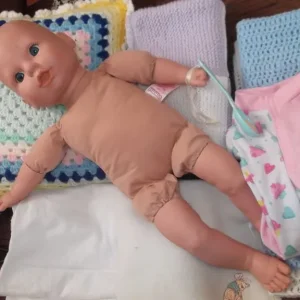 Vintage Baby Crib Bedding and Doll Set - Image 6