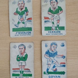Torry Gillick Internationals football trading cards