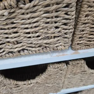 Cream wicker unit - Image 2