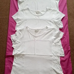 3 white cotton t-shirts