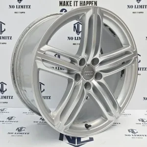 SET OF 4 AUDI 19" SILVER ALLOY WHEELS 8U0601025AC - Image 2