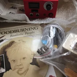Wood burning kit with digital display and practice boards - Image 2