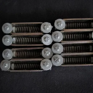 8x Vintage 1960s Leedy Snare Lugs with Screws and Washers - Image 6