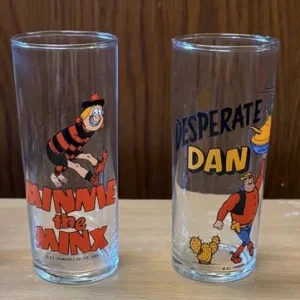 4 x Vintage Beano glasses